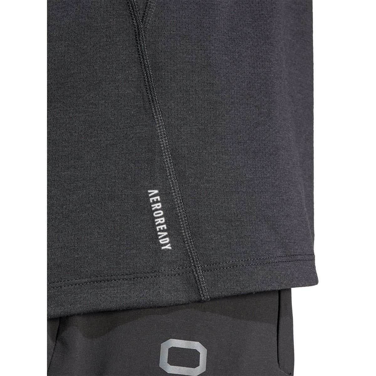 ADIDAS Own the Run 3-Stripes Men's Running T-Shirt - Black - 2XL (ASIAN SIZE)