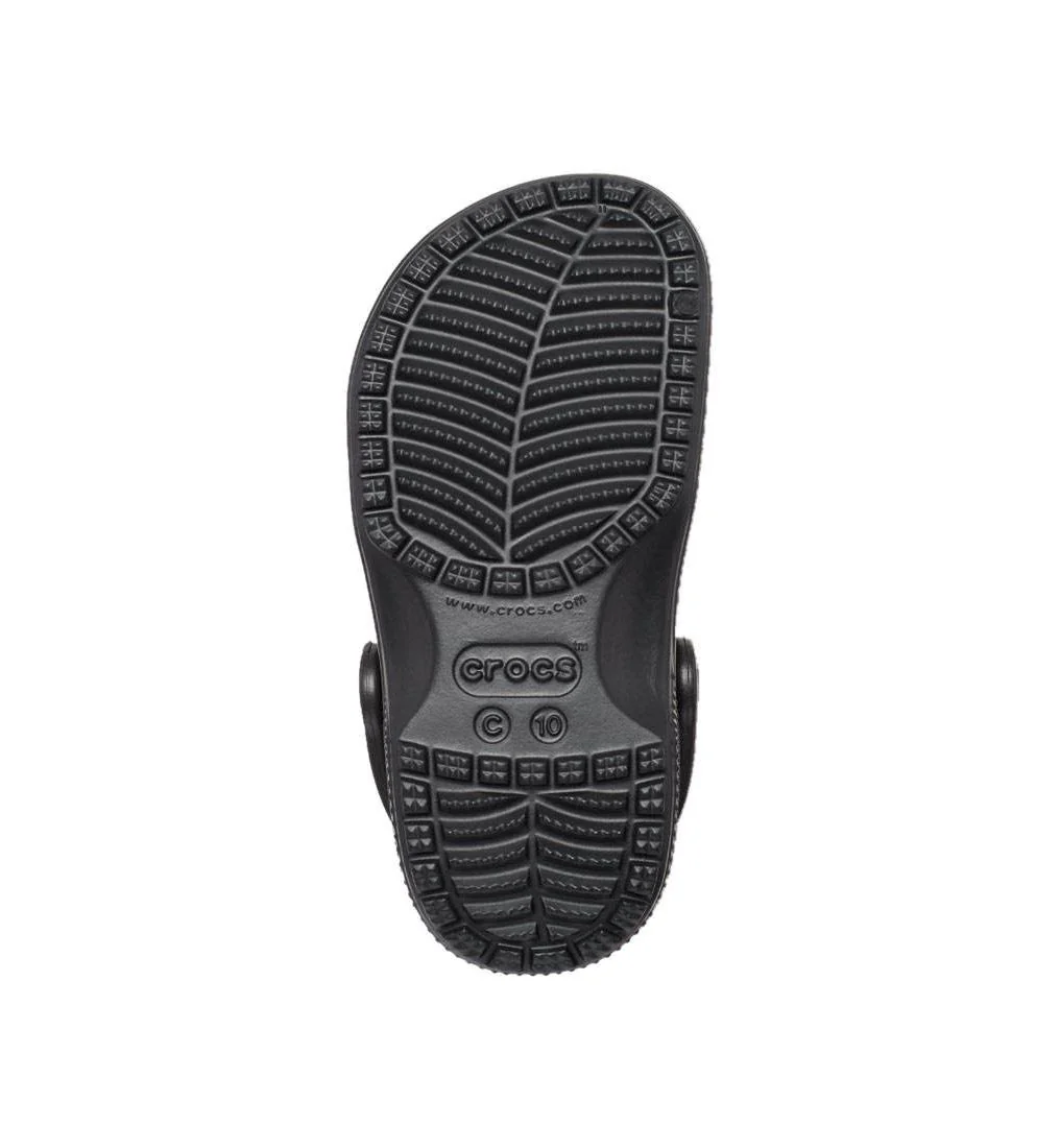 CROCS Classic Clog Kids Lifestyle Shoes - Black - US C10