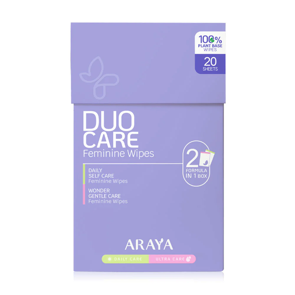 ARAYA Duo Care Feminine Wipes 20 Sheets