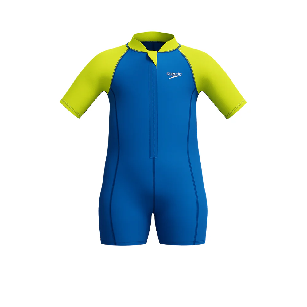 SPEEDO Learn to Swim Neoprene Boys Swimsuit - Blue - 2 YEARS