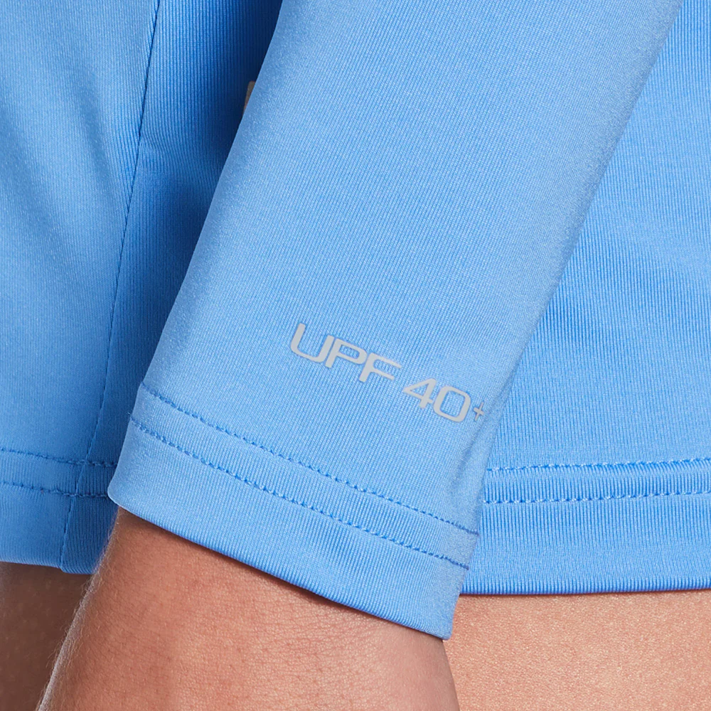 NIKE Essential Long Sleeve Hydroguard Women's Rashguard - Blue - L (US SIZE)