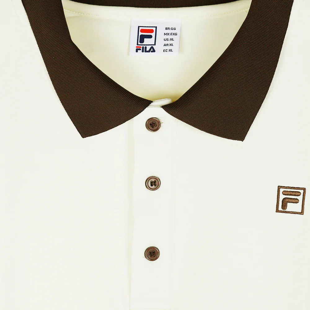 FILA Treasure Men's Polo Shirt - Beige - 2XL (US SIZE)