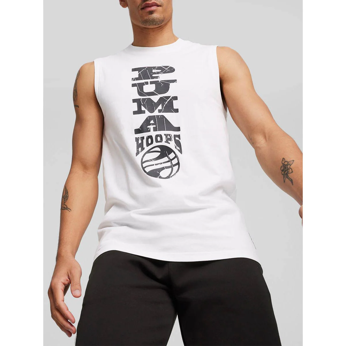 Puma The Hooper Men's Basketball Tank — цвет белый, размер L (UK SIZE)