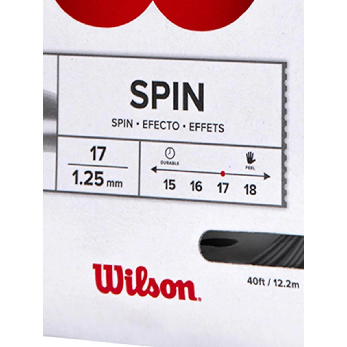 WILSON Revolve 17 Tennis String - Black - ONE SIZE
