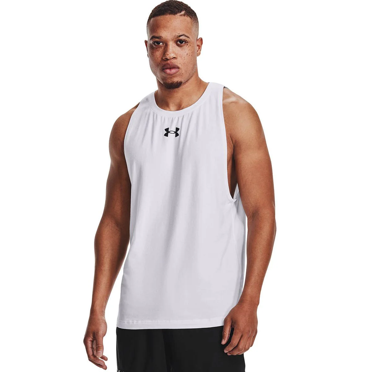 Under Armour Baseline Cotton Men's Basketball Tank — цвет белый, размер 2XL (американский размер)