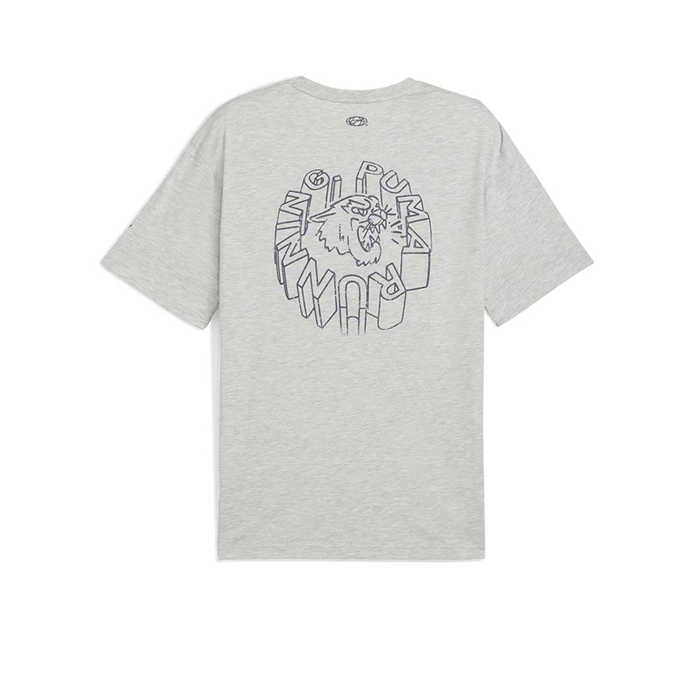 PUMA  Run Graphic Oversize Men's Running T-Shirt - Grey - L (UK SIZE)