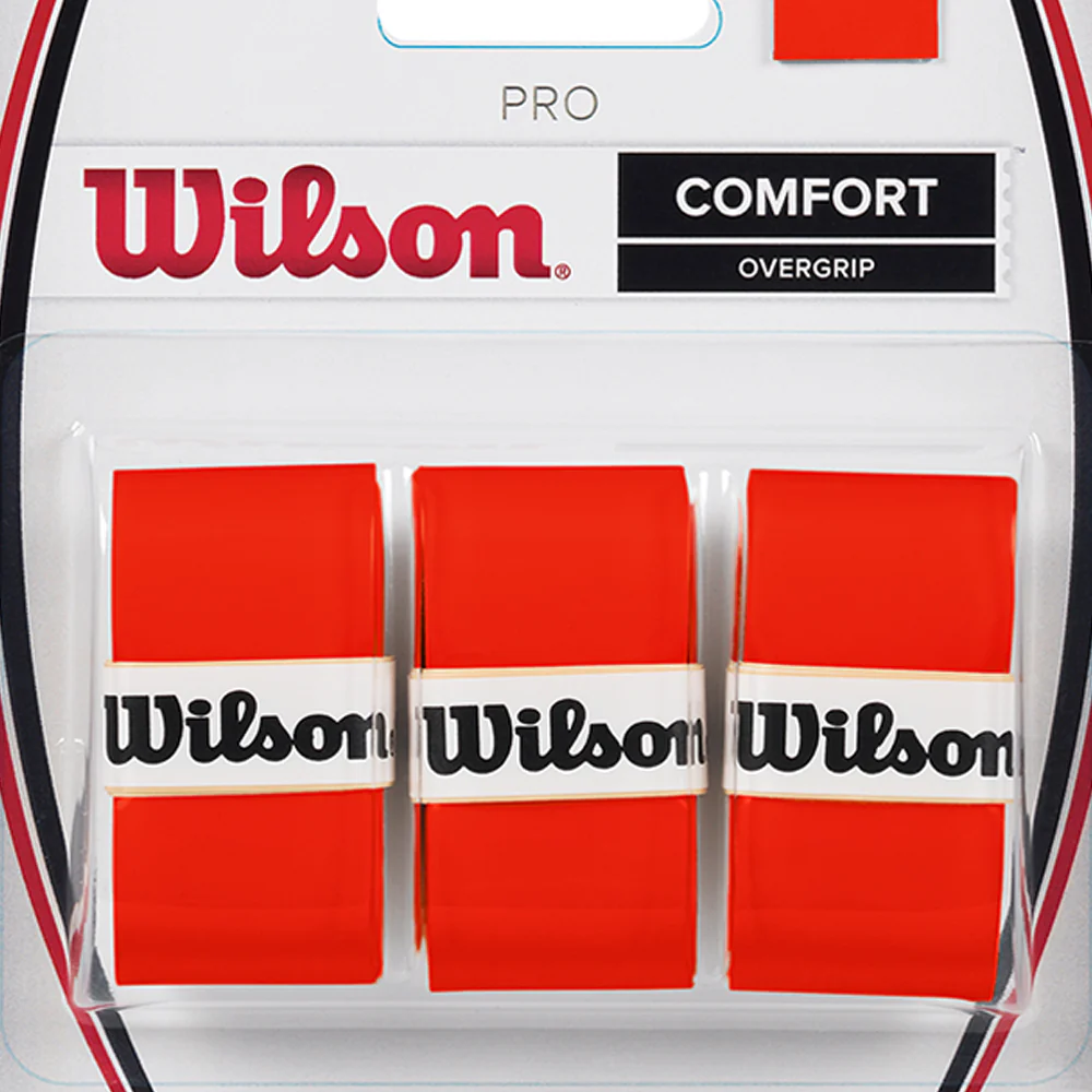 WILSON Pro Overgrip Tennis Overgrip (3 Pieces) - Orange - ONE SIZE