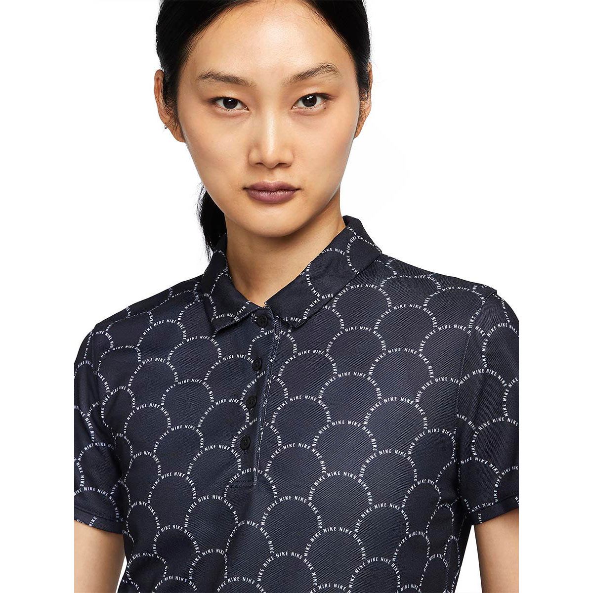 NIKE Dri-FIT Victory Women's Golf Polo Shirt - Black - L (US SIZE)