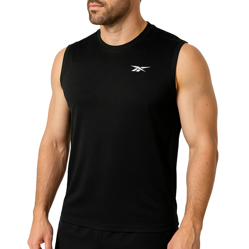 REEBOK Roland Men's Running Tank - Black - L (US SIZE)