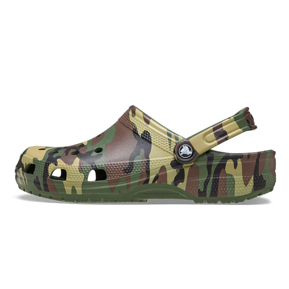 CROCS Camouflage Classic Clog Unisex Lifestyle Shoes - Green - M10/W12