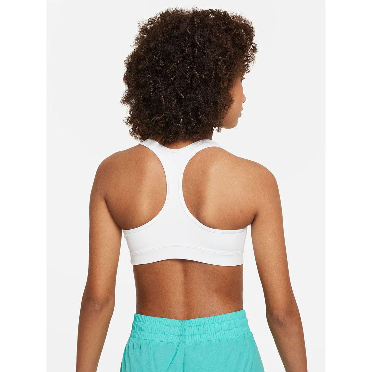 Спортивный топ для девочек Nike Swoosh — цвет белый, размер L (американский размер)