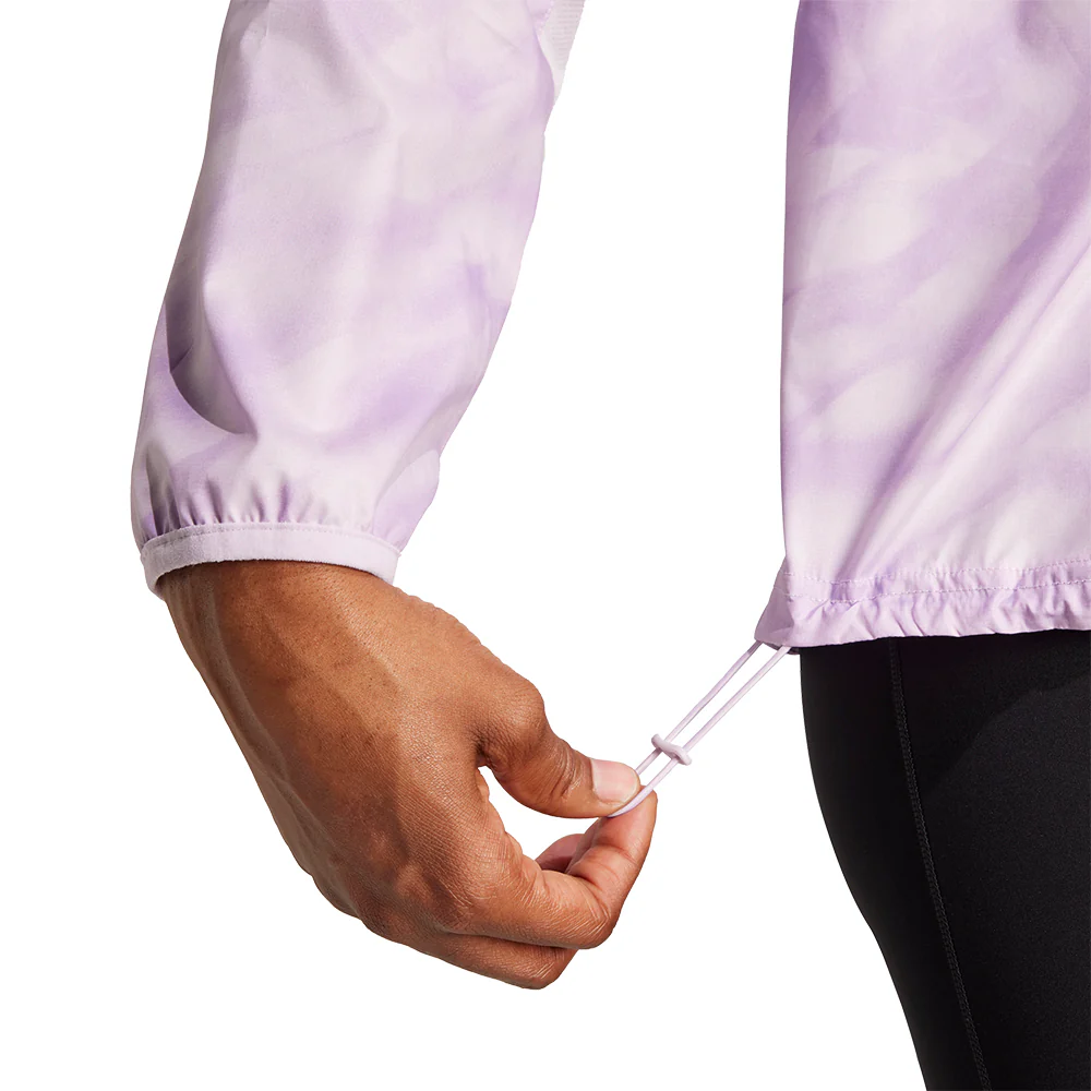 ADIDAS Own The Run Allover Print Women's Training Jacket - Purple - 2XL (ASIAN SIZE)