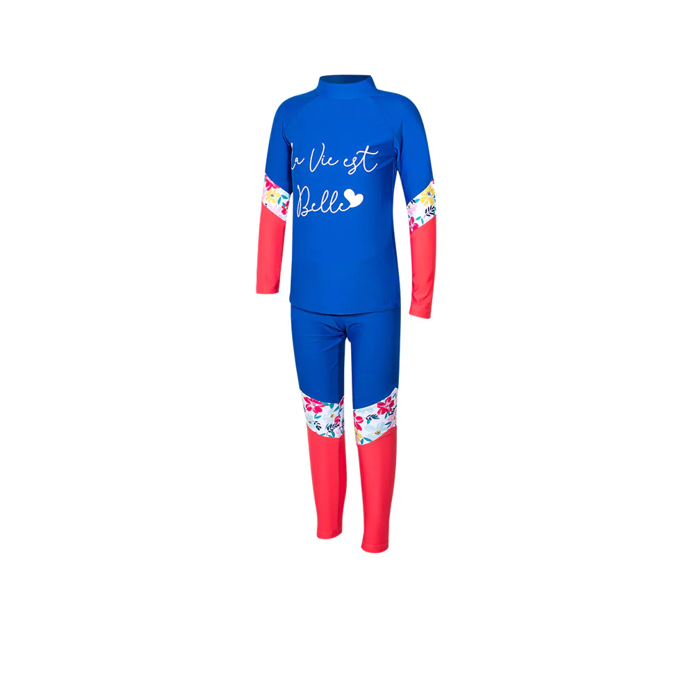 Highclub UPFGLL01 Girls Rashguard Set — цвет синий, размер 10 (азиатский размер)
