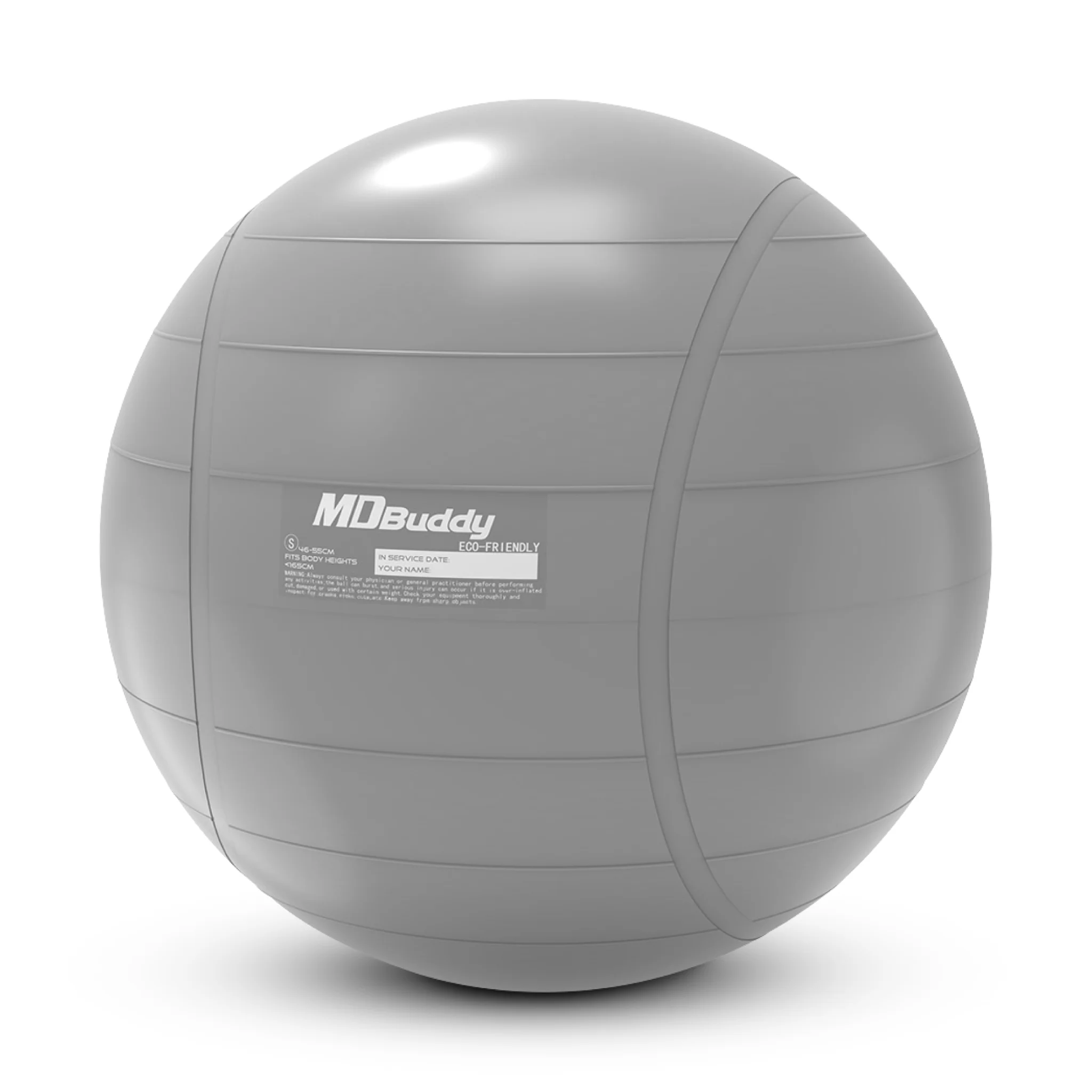 MDBuddy ลูกบอล Commercial Gym Ball ขนาด 55CM (MD1281-55MM) - Gray - ONE SIZE