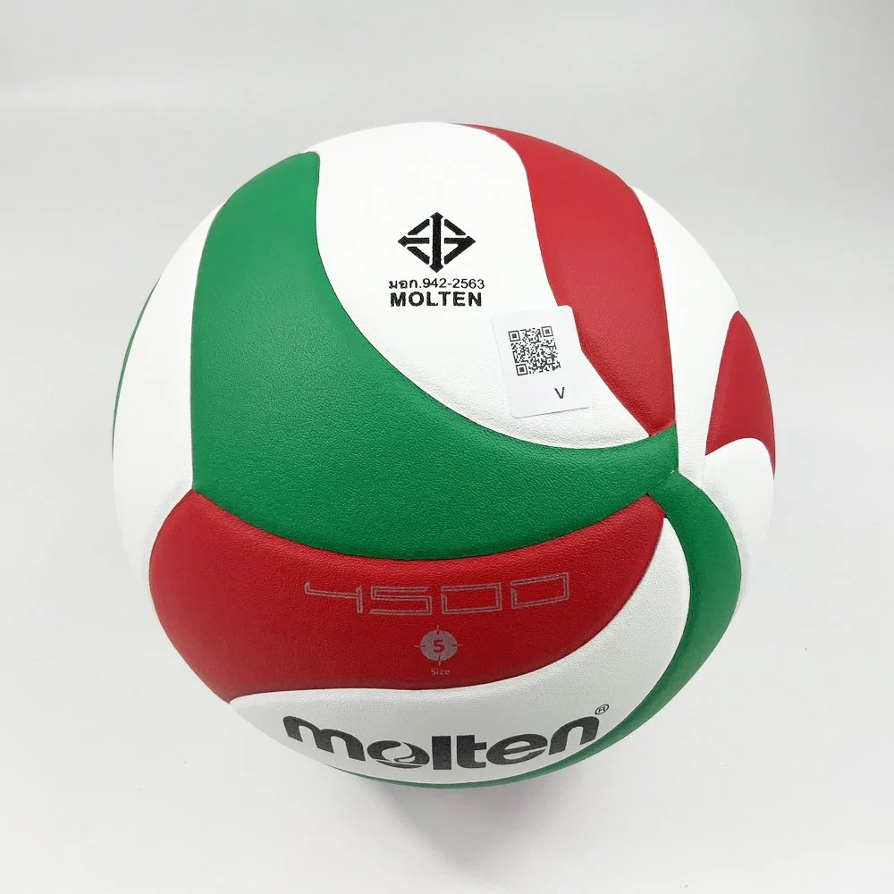 MOLTEN วอลเลย์บอล V5M4500 ลูกวอลเลย์ หนัง PU คุณภาพหนังนิ่มเป็นพิเศษ มีมอก. รุ่นแข่งขัน - Multi color - Volleyball Size 5