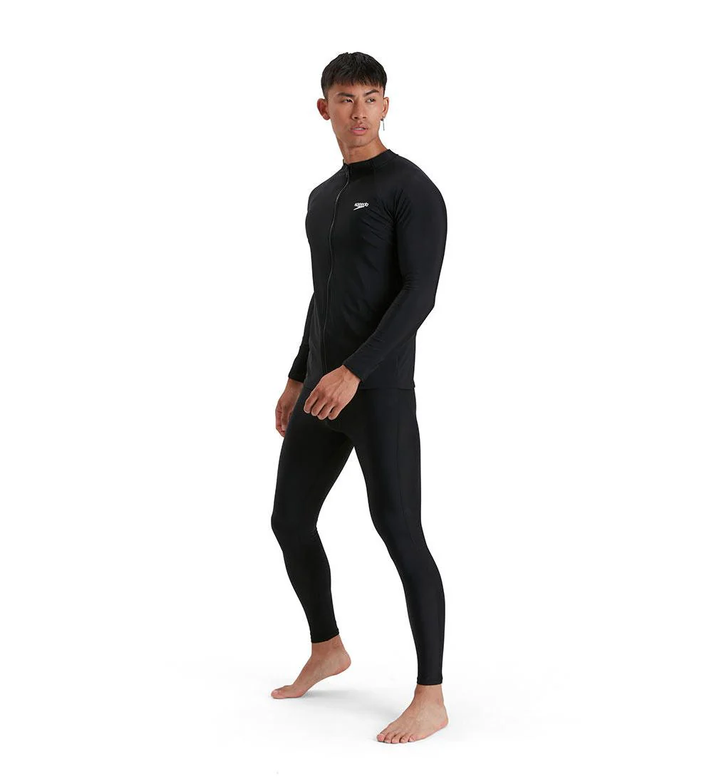 SPEEDO  Zip Long Sleeve Men's Rashguard - Black - 2XL (UK SIZE)
