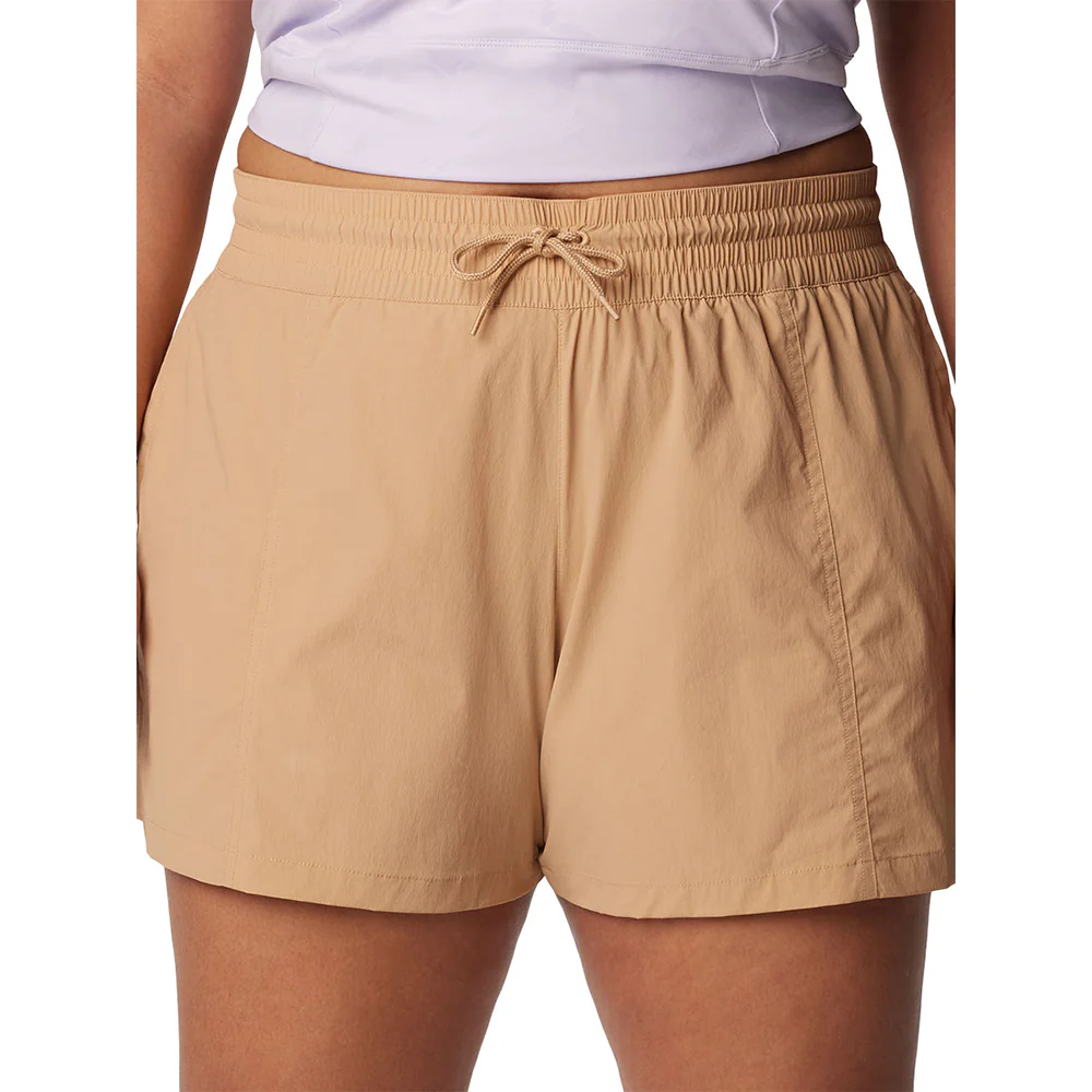 COLUMBIA Boundless Trek 5" Women's Shorts - Beige - L (US SIZE)