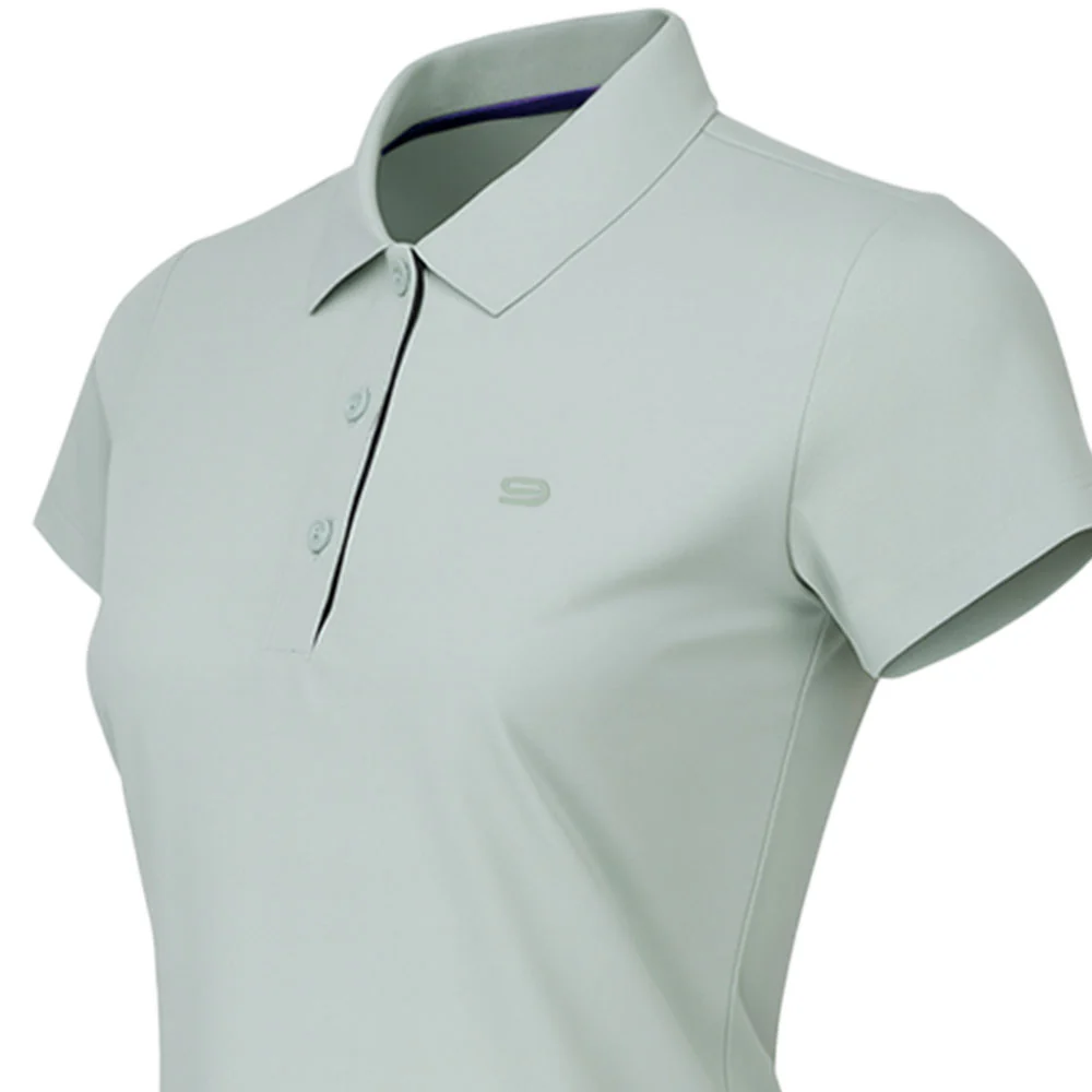 9NINE Basic Women's Golf Polo Shirt - Blue - L (US SIZE)