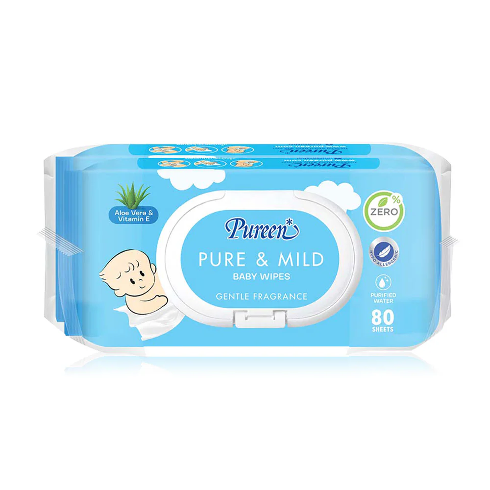 Pureen Wet Wipe Pure & Mild [80 листов x 2 шт]