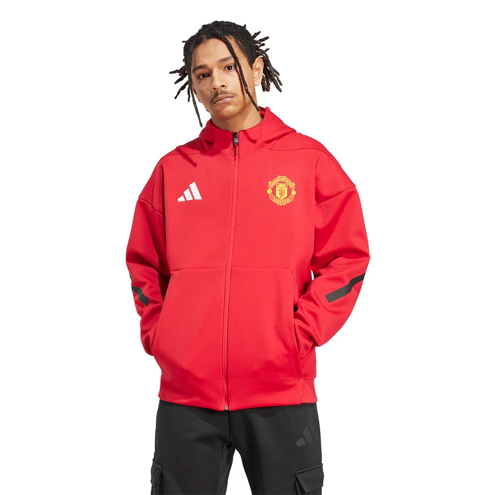 Мужская куртка Adidas Manchester United Z.N.E. Anthem Football — цвет красный, размер 2XL (UK SIZE)