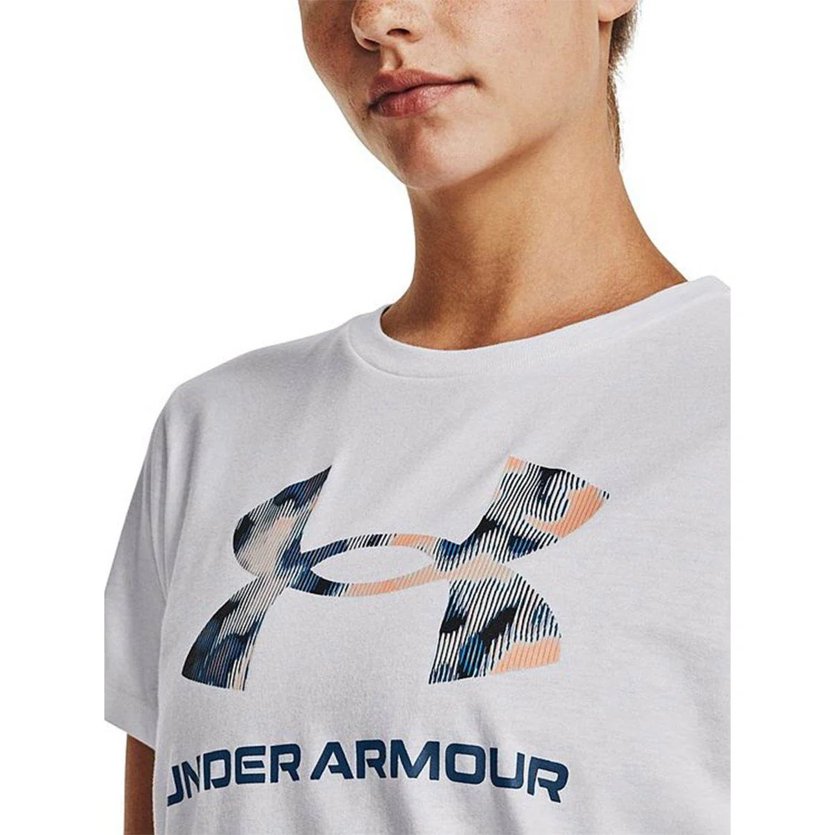 Женская тренировочная футболка Under Armour Sportstyle Graphic — цвет белый, размер L