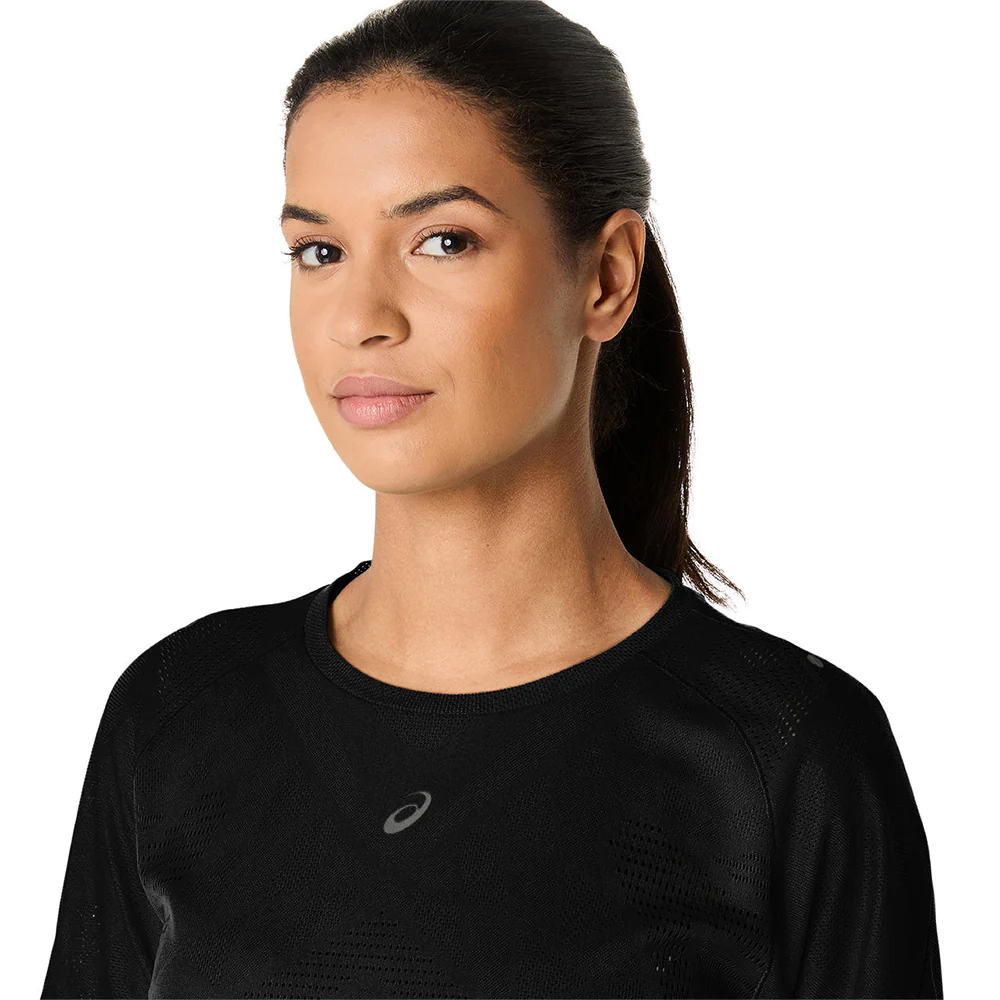 ASICS Metarun Women's Running T-Shirt - Black - L (ASIAN SIZE)