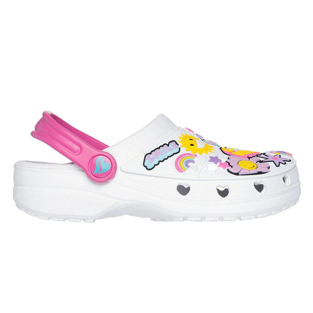 Шарм Skechers Foamies®: Heart er — цвет белый, размер US 1, Vibin Friends Girls Sandals