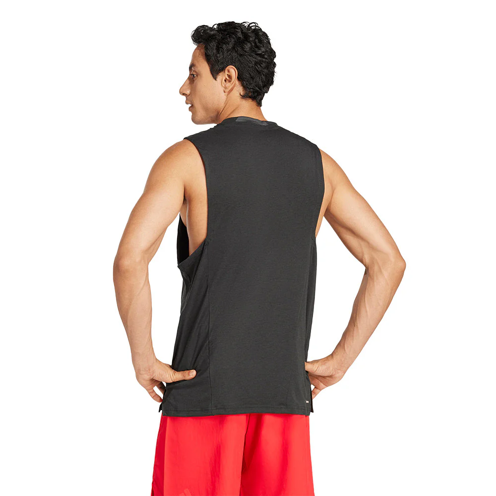 ADIDAS Designed-for-Training 3-Stripes Men's Training Tank - Black - 2XL (ASIAN SIZE)