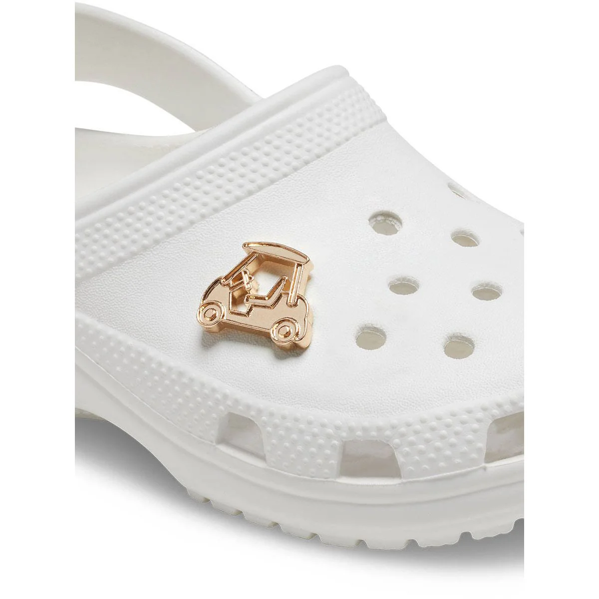 CROCS Jibbitz Gold Golf Cart Shoes Charm - Gold - ONE SIZE