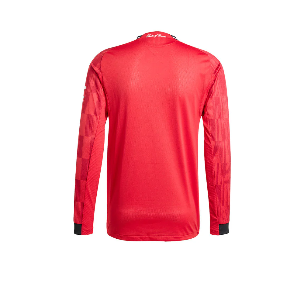 ADIDAS Men's Manchester United Home Authentic 2025/26 Long Sleeve Jersey - Red - 2XL (UK SIZE)