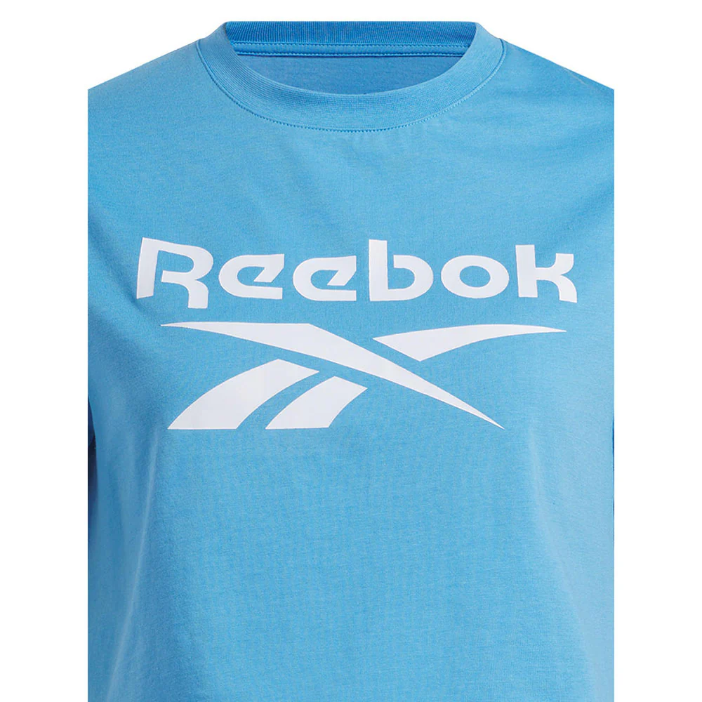 REEBOK Identity Crop Women's Training T-Shirt - Blue - L (US SIZE)