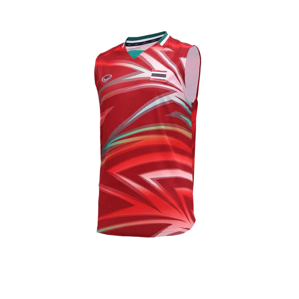 Мужская джерси Grand Sport Thai National Team Sea Games 2025 Badminton — цвет красный, размер 2XL (азиатский размер)