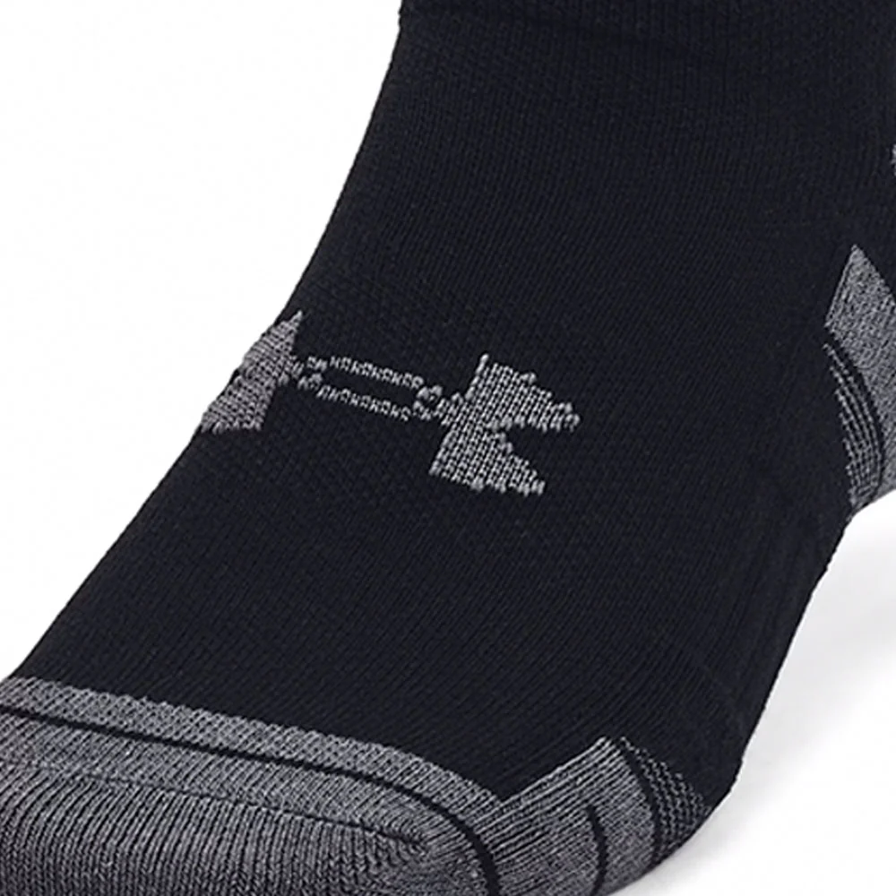 UNDER ARMOUR Performance Cotton No Show Unisex Socks (3 Pairs) - Black - L (US SIZE)