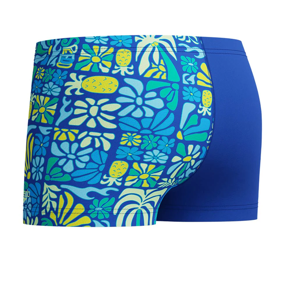 SPEEDO Printed V-Cut Aquashort Boys Swim Shorts - Blue - 10 YEARS