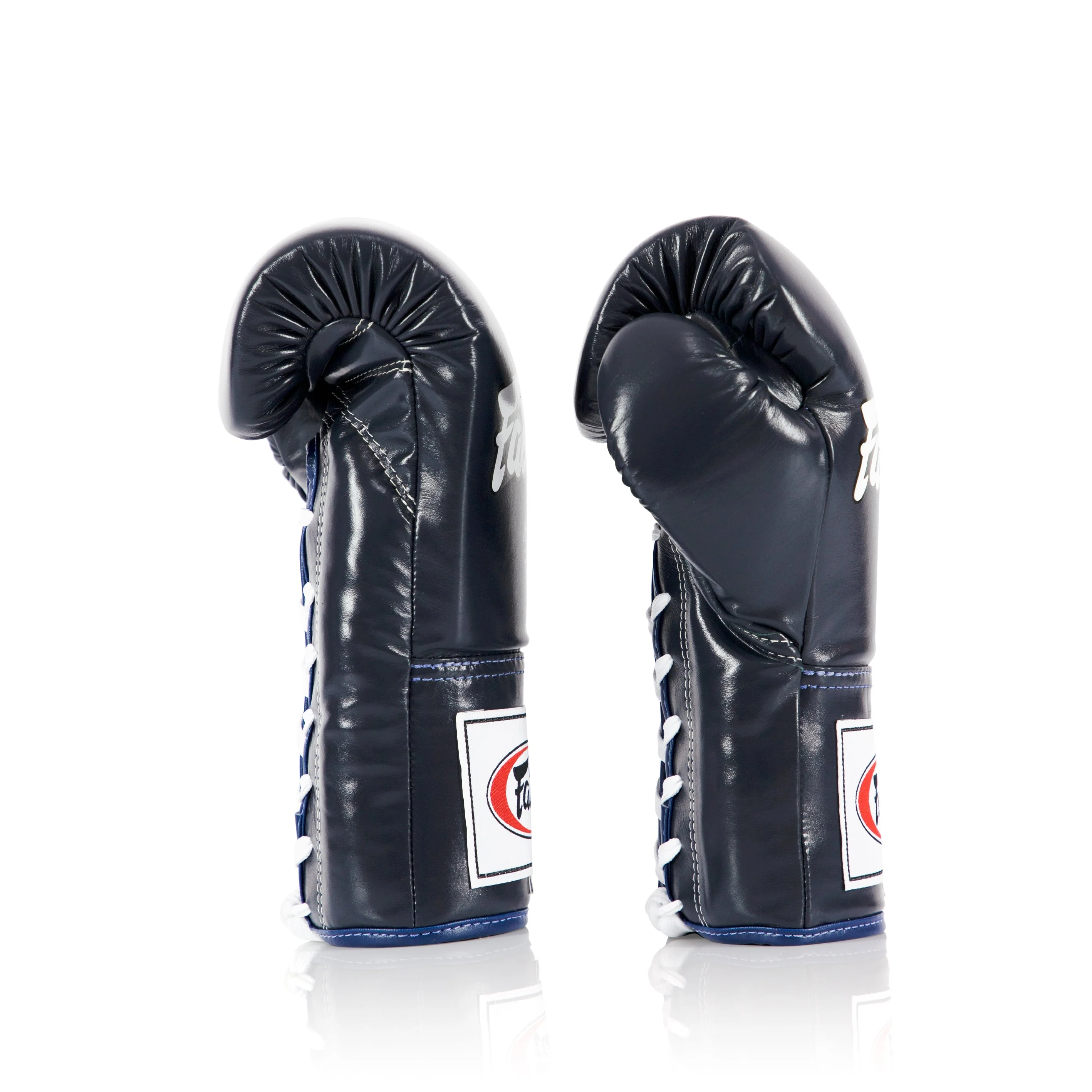 Fairtex Pro Competition Gloves - Locked Thumb (Leather) - Blue - Blue - 10 oz