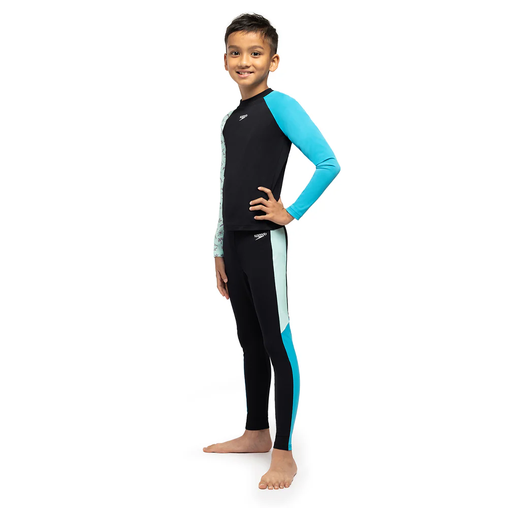 SPEEDO Splash & Learn 2.0 Boys Swim Leggings - Black - 11-12 YEARS