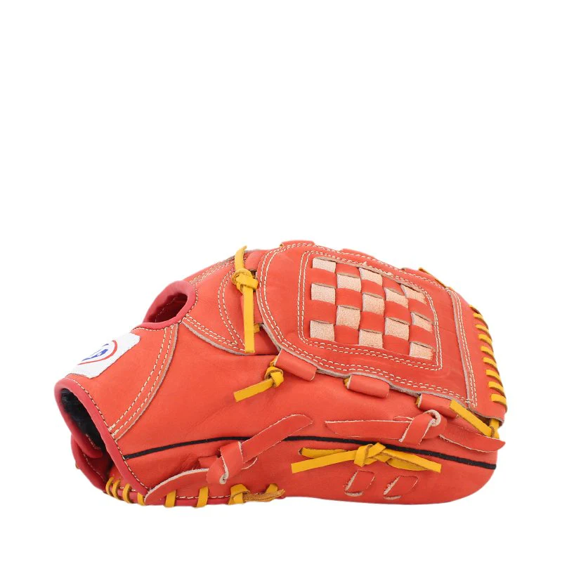 FBT Softball Gloves ถุงมือซอฟบอล Basket 12 นิ้ว หนังแท้ Orange 74427 - Orange - One size