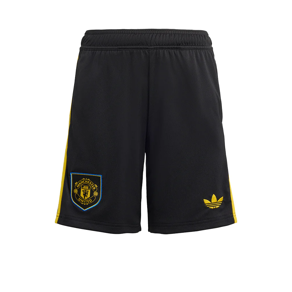 ADIDAS Kids Manchester United Third 2025/26 Football Shorts - Black - 128 CM