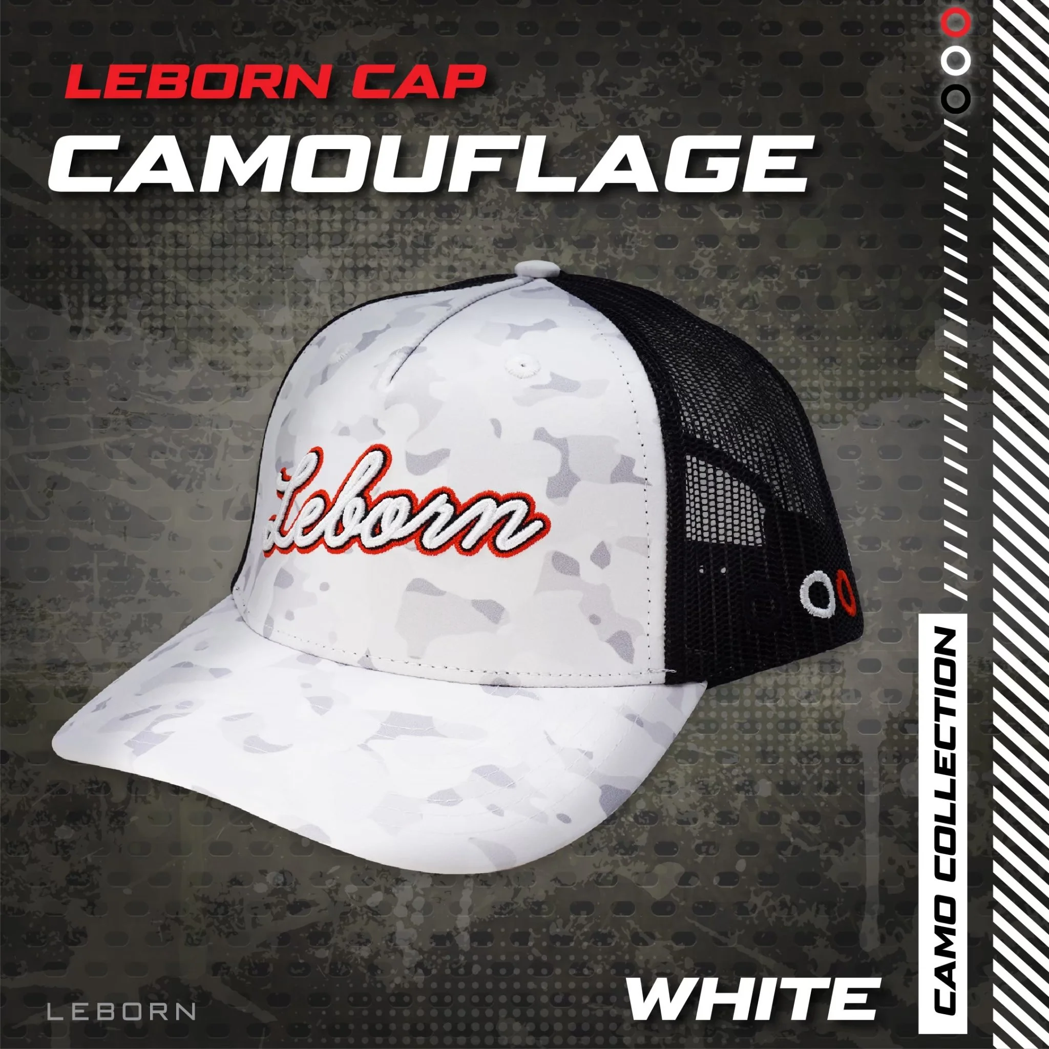 LEBORN CAMOU FLAGE Collection หมวกแก๊ป ลายพราง - Multi color - Free Size - Grey