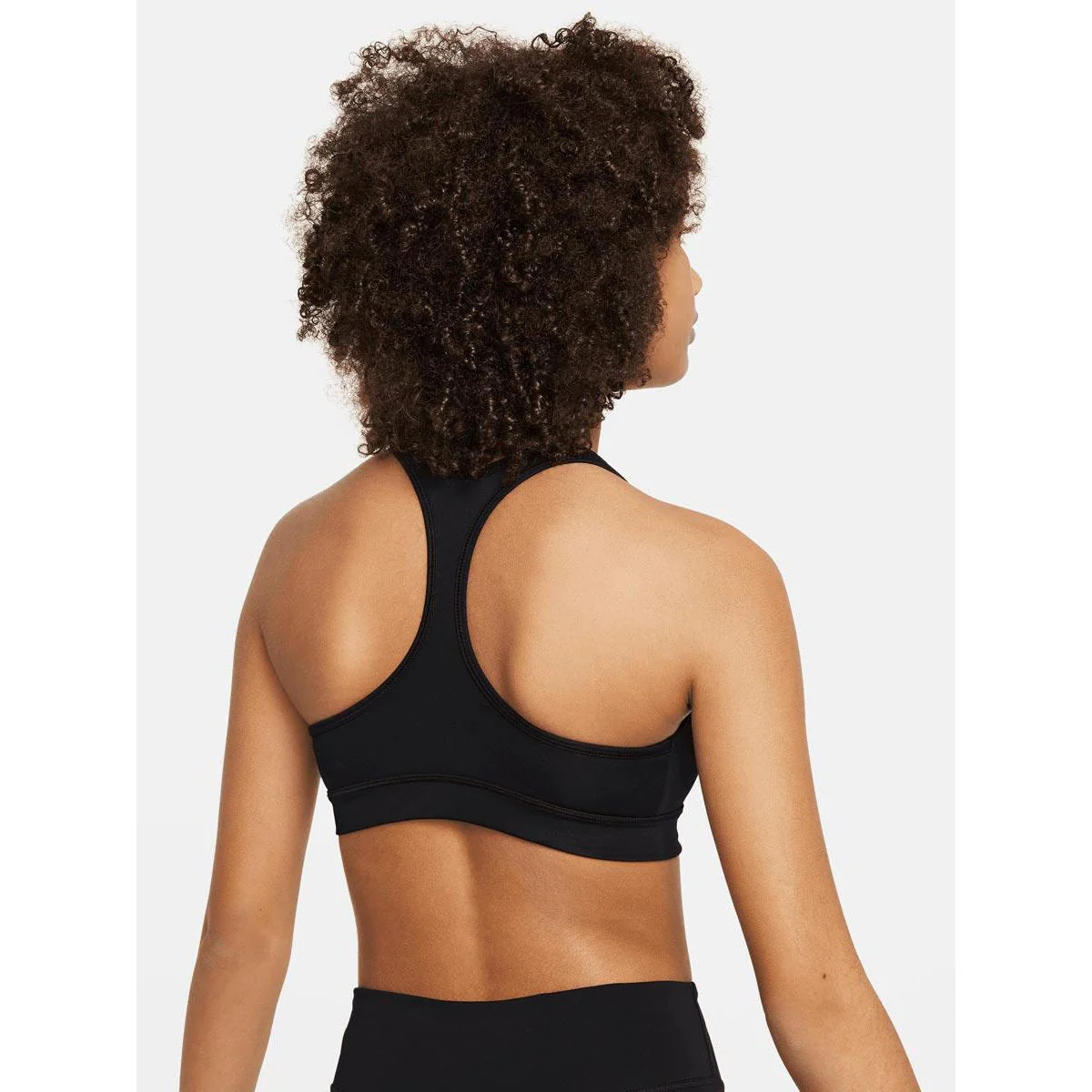 NIKE Swoosh Girls Sports Bra - Black - L (US SIZE)
