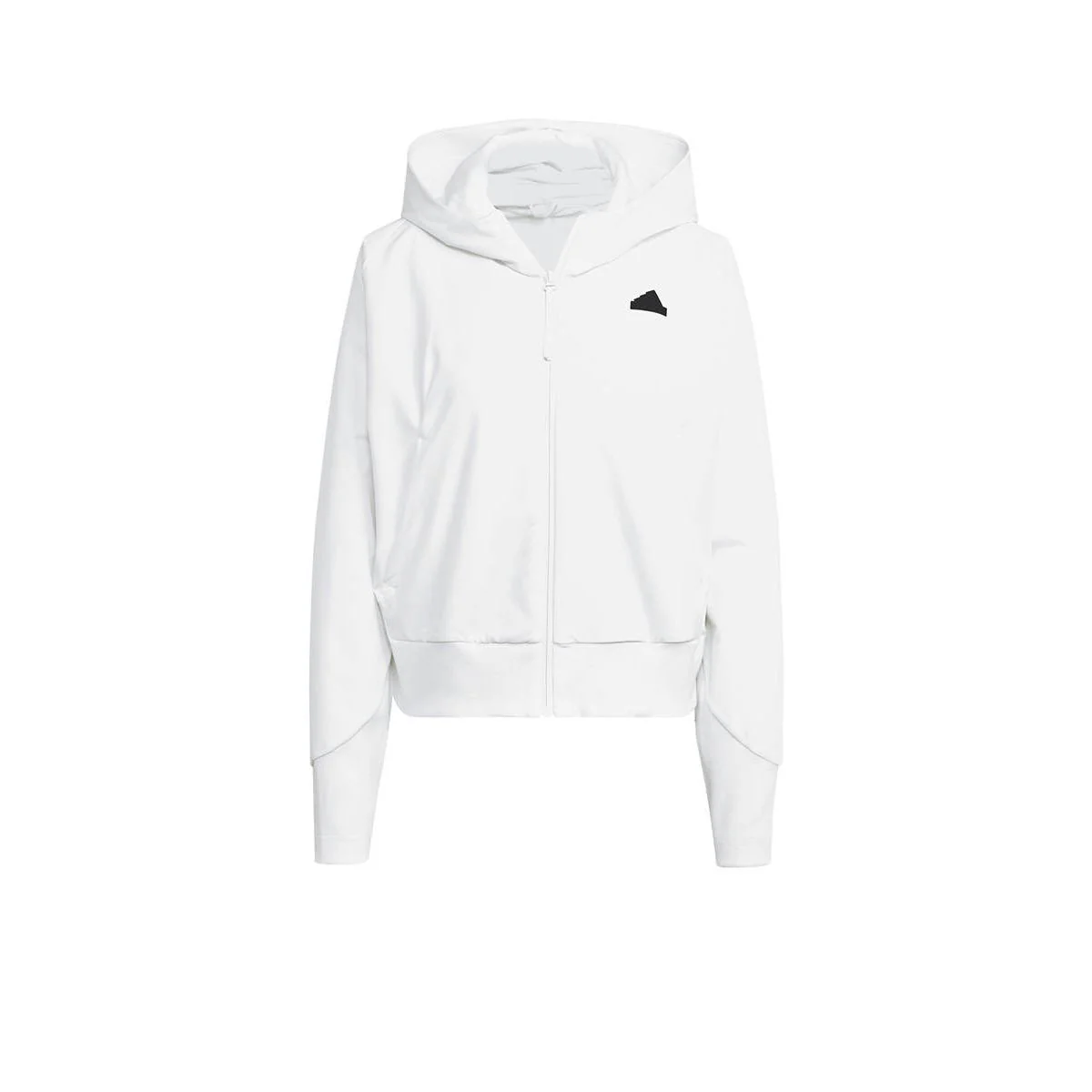 ADIDAS Z.N.E. Woven Full-Zip Women's Hoodie - White - L (ASIAN SIZE)