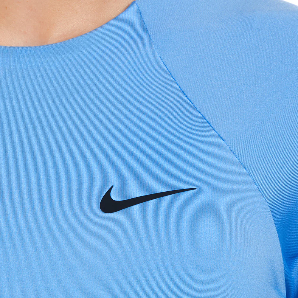 NIKE Essential Long Sleeve Hydroguard Women's Rashguard - Blue - L (US SIZE)