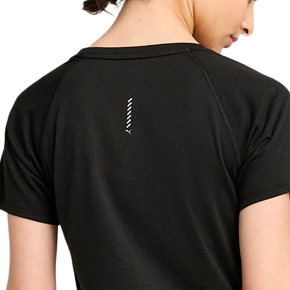 PUMA Velocity Tri-Blend Women's Running T-Shirt - Black - L (UK SIZE)