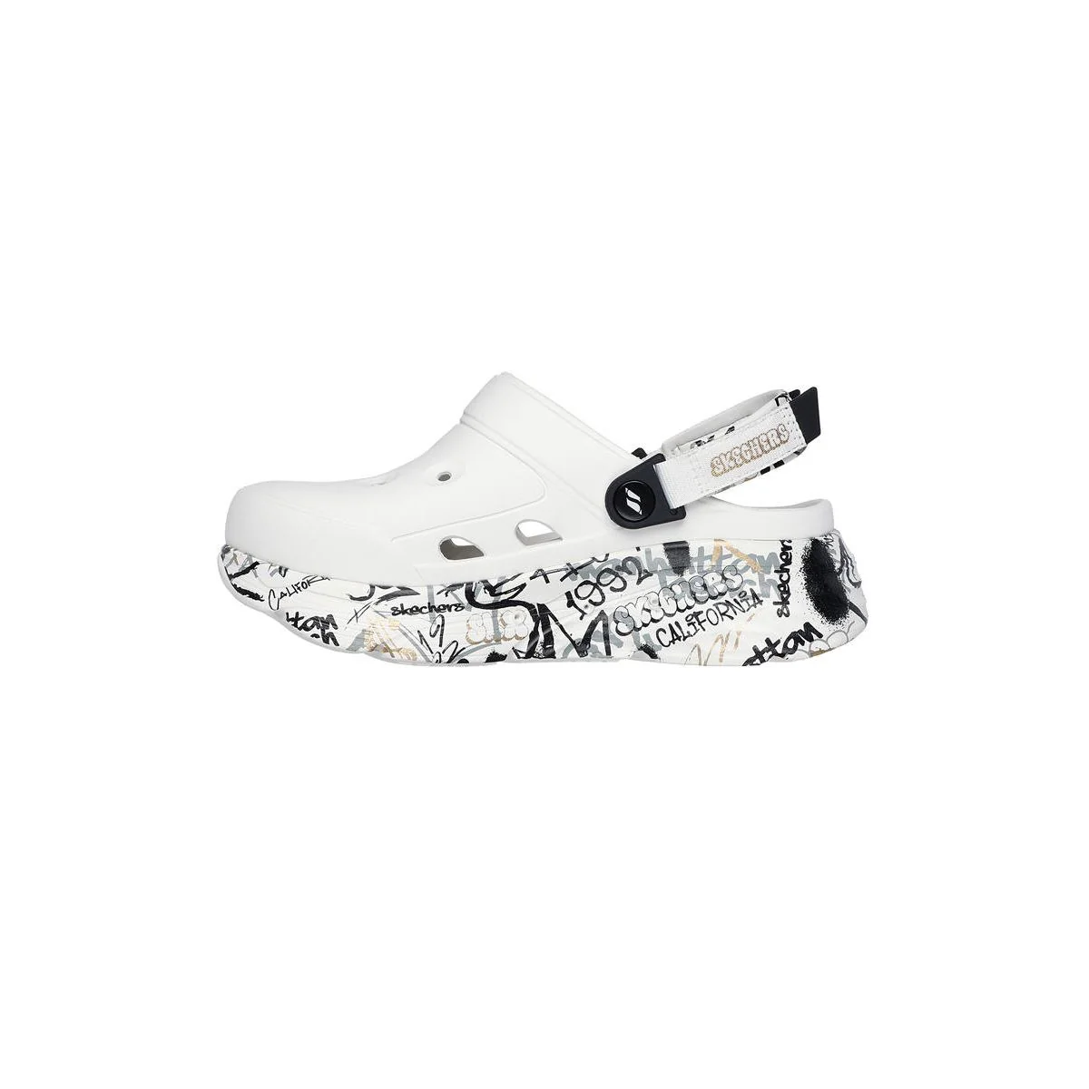 Skechers Foamies Max Cushioning — цвет белый, размер US 10, Wildstyle Women's Sandals