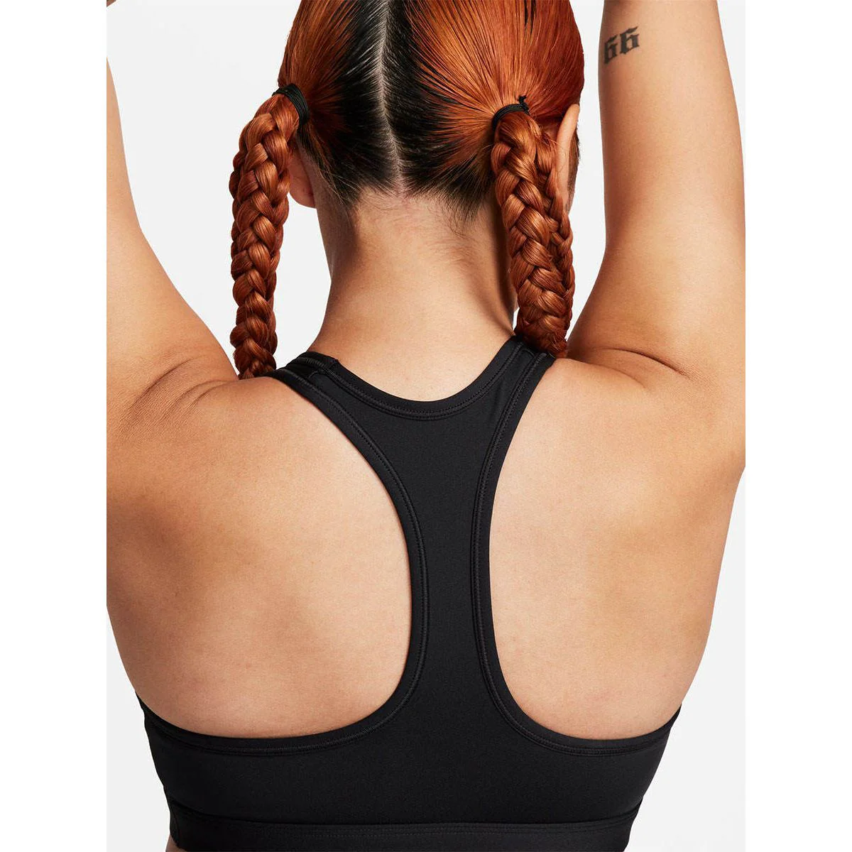 NIKE Swoosh Medium Support Women's Sports Bra - Black - L (US SIZE)