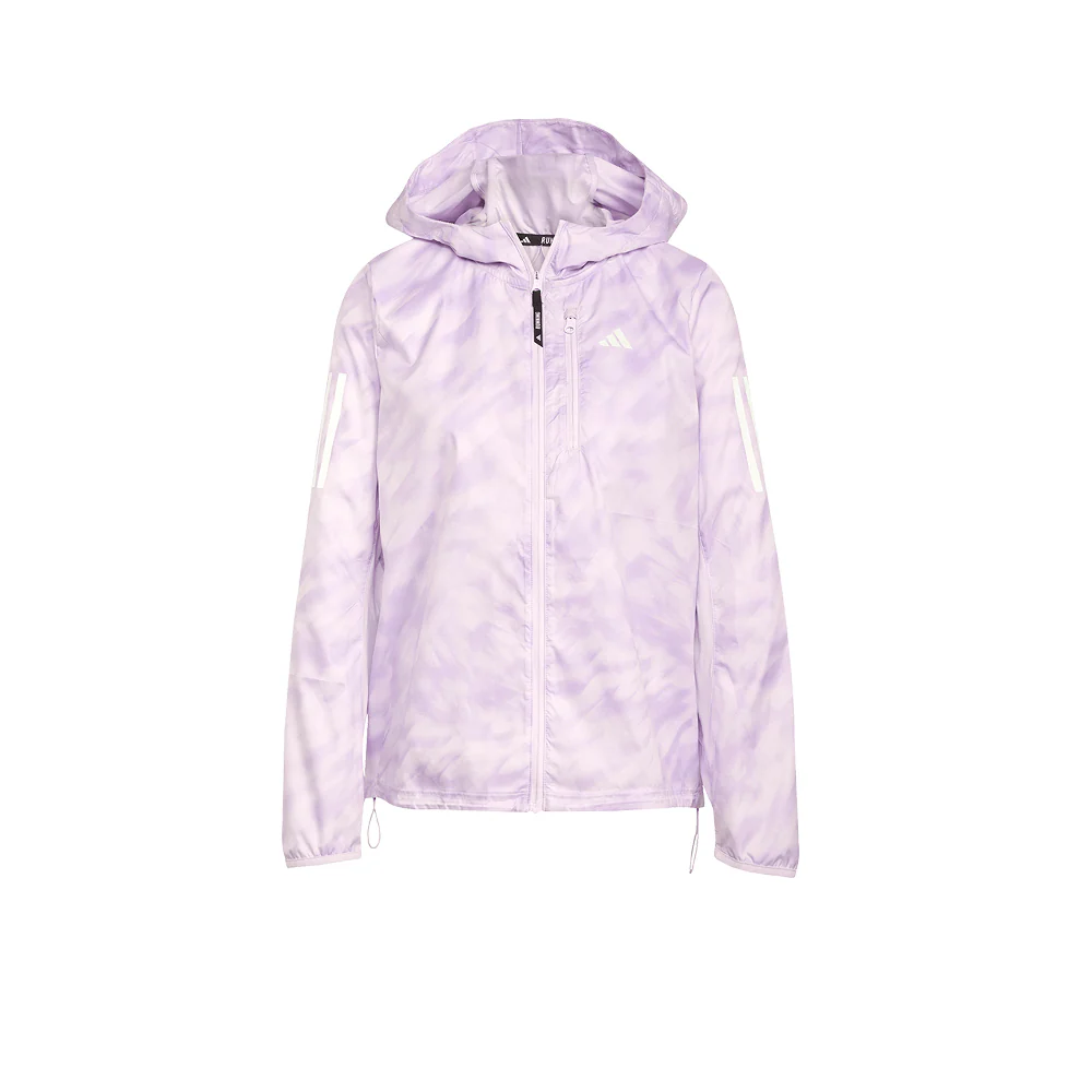 ADIDAS Own The Run Allover Print Women's Training Jacket - Purple - 2XL (ASIAN SIZE)