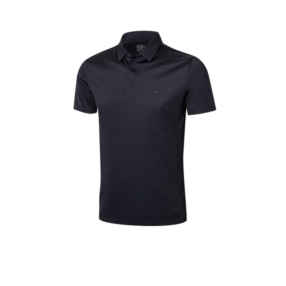 9NINE N25GOPOM01 Men's Golf Polo Shirt - Black - 2XL (US SIZE)