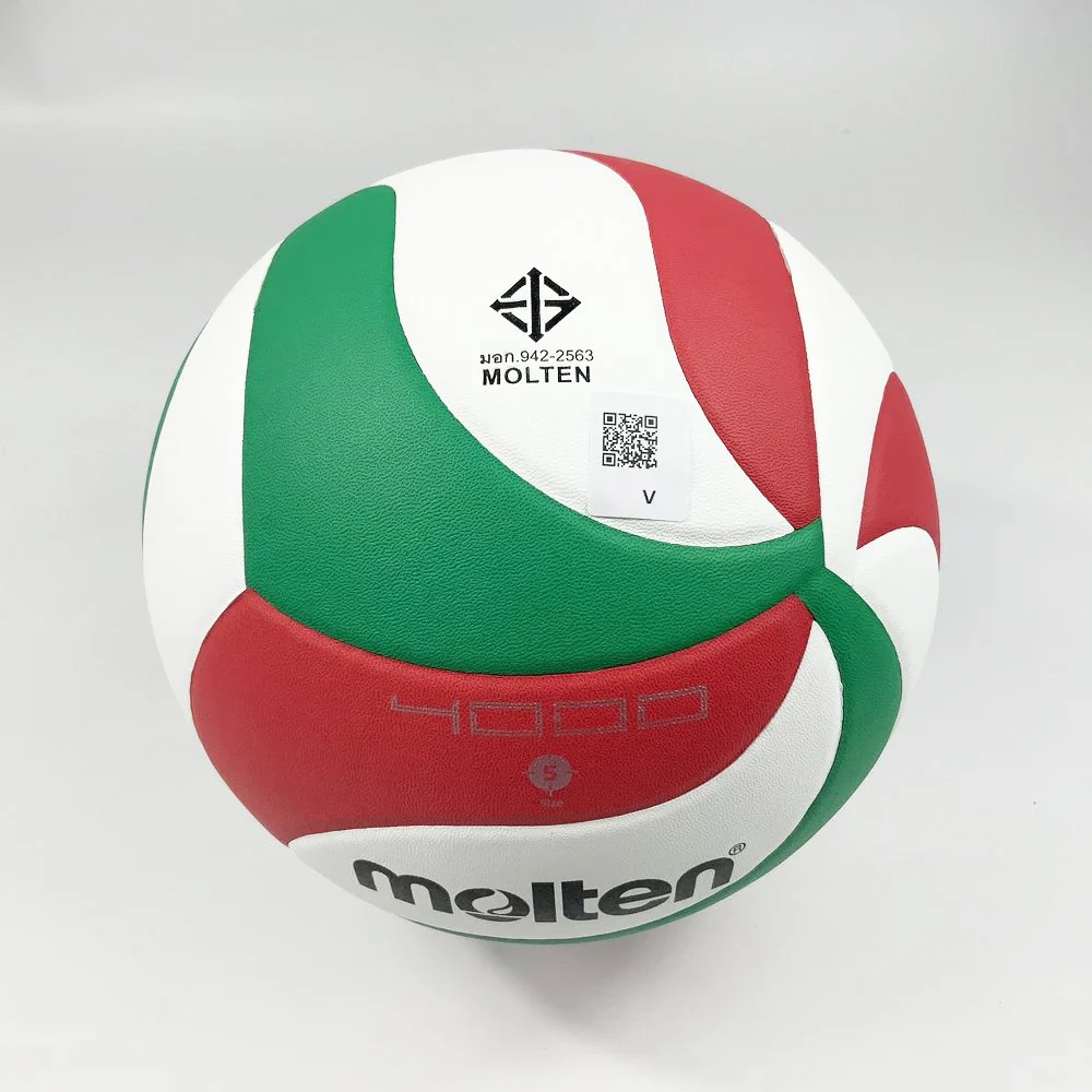 MOLTEN วอลเลย์บอล V5M4000 ลูกวอลเลย์ หนัง PU คุณภาพหนังนิ่มเป็นพิเศษ มีมอก. รุ่นแข่งขัน - Multi color - Volleyball Size 5
