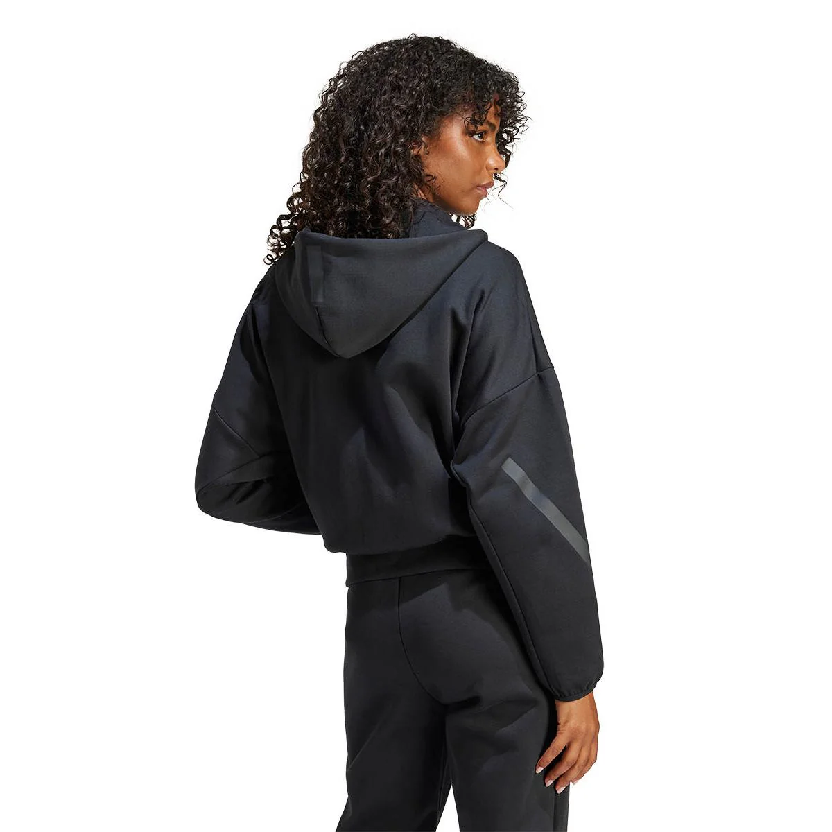ADIDAS Z.N.E. Full-Zip Women's Hoodie - Black - L (ASIAN SIZE)