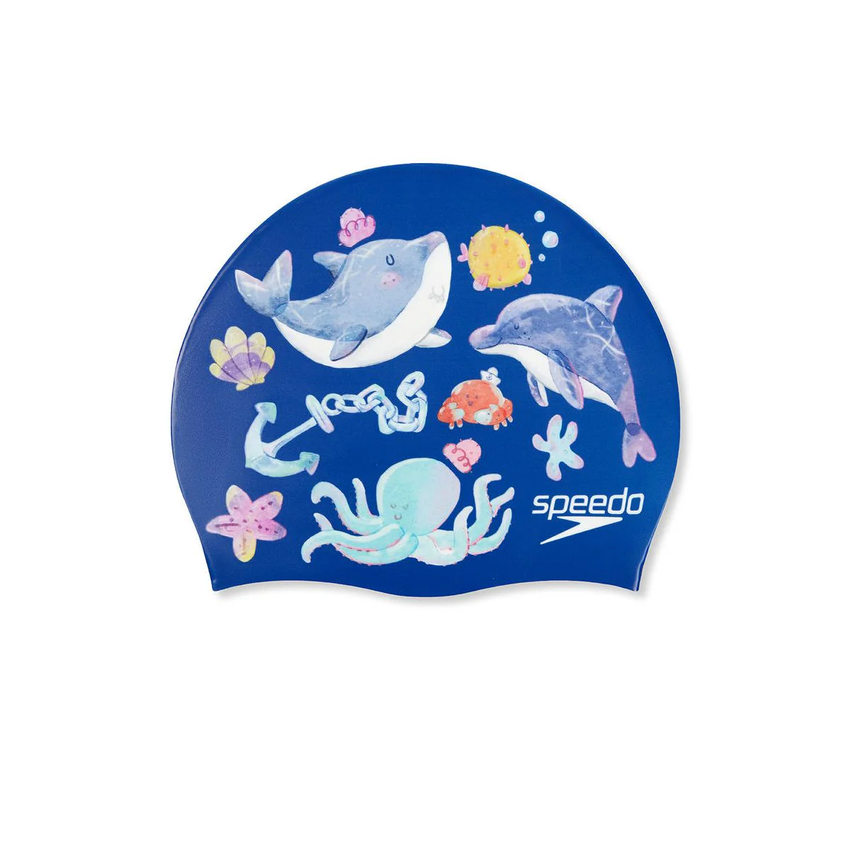 SPEEDO Digital Printed Kids Swim Cap - Blue - ONE SIZE